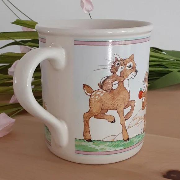 Hallmark Mug Mates 1986 FRIENDS Spring Bunnies Animals Cup Mug 8 oz - Picture 3 of 8